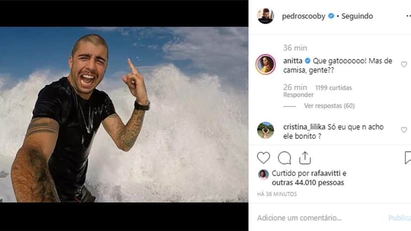 Anitta fez questão de elogiar Pedro Scooby, enquanto ele era detonado Anitta fez questão de elogiar Pedro Scooby, enquanto ele era detonado
