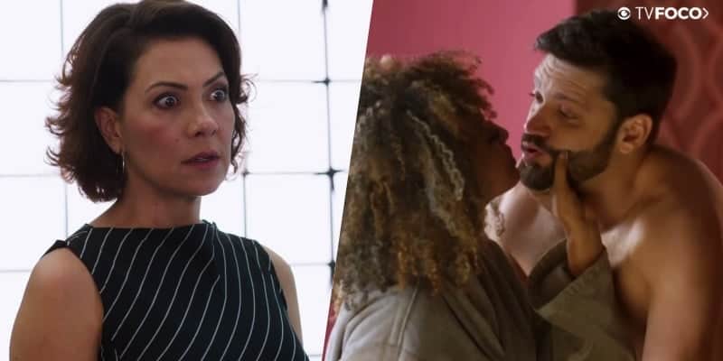 Nana fica surpresa ao pegar o marido no pulo em Bom Sucesso da Globo Nana fica surpresa ao pegar o marido no pulo em Bom Sucesso da Globo