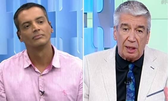 Leo Dias irritou Décio Piccini e levou bronca ao vivo no Fofocalizando (Foto: Reprodução/SBT) Leo Dias irritou Décio Piccini e levou bronca ao vivo no Fofocalizando (Foto: Reprodução/SBT)