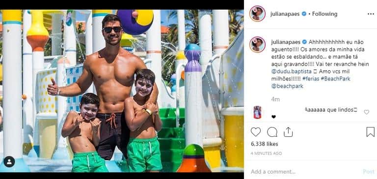 Juliana Paes fica de fora das férias e marido,Carlos Eduardo Baptista viaja com os filhos Antônio e Pedro, para Ceará (Imagem: Instagram) Juliana Paes fica de fora das férias e marido,Carlos Eduardo Baptista viaja com os filhos Antônio e Pedro, para Ceará (Imagem: Instagram)