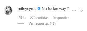 Resposta da cantora Taylor Swift (Foto: Reprodução) Resposta da cantora Taylor Swift (Foto: Reprodução)