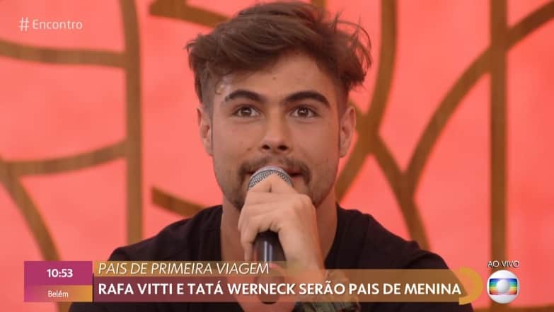 Rafael Vitti fala sobre gravidez de Tata Werneck no Encontro com Fátima Bernardes da Globo (Foto: Reprodução) Rafael Vitti fala sobre gravidez de Tata Werneck no Encontro com Fátima Bernardes da Globo (Foto: Reprodução)