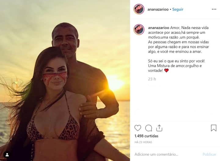 Romário posa ao lado da namorada Ana Karoline Nazário. (Foto: Reprodução/Instagram) Romário posa ao lado da namorada Ana Karoline Nazário. (Foto: Reprodução/Instagram)