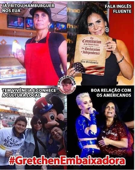 Gretchen vira meme mais uma vez e é indicada como representante do Brasil nos Estados unidos da América. (Foto: Reprodução) Gretchen vira meme mais uma vez e é indicada como representante do Brasil nos Estados unidos da América. (Foto: Reprodução)