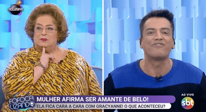Gracyanne Barbosa fica cara a cara com suposta amante de Belo. Foto: Reprodução/SBT Gracyanne Barbosa fica cara a cara com suposta amante de Belo. Foto: Reprodução/SBT