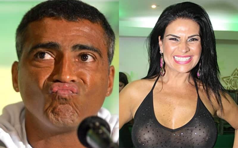 O ex-jogador da seleção brasileira, Romário é exposto por ex-participante da Banheira do Gugu do SBT, Solange Gomes (Foto: Montagem TV Foco) O ex-jogador da seleção brasileira, Romário é exposto por ex-participante da Banheira do Gugu do SBT, Solange Gomes (Foto: Montagem TV Foco)