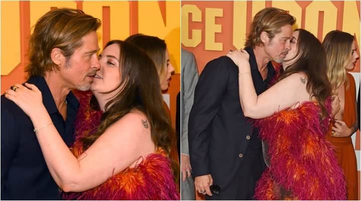 Atriz tomou fora do galã no tapete vermelho do evento. (Foto: Montagem/Dave Benett/Dave Benett/WireImage/Getty Images) Atriz tomou fora do galã no tapete vermelho do evento. (Foto: Montagem/Dave Benett/Dave Benett/WireImage/Getty Images)