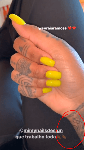 Ludmilla faz tatuagem em homenagem a sua namorada (Foto: reprodução) Ludmilla faz tatuagem em homenagem a sua namorada (Foto: reprodução)