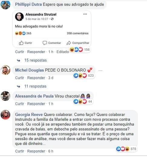 Comentários sobre o pedido de ajuda (Foto: Reprodução) Comentários sobre o pedido de ajuda (Foto: Reprodução)