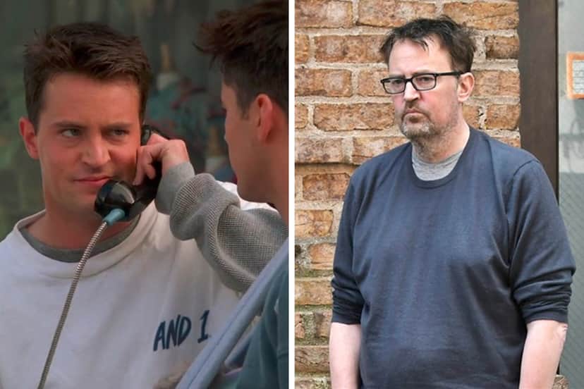 Antes e depois de Matthew Perry (Foto: Reprodução) Antes e depois de Matthew Perry (Foto: Reprodução)