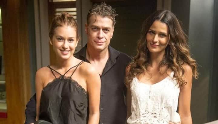 Atriz Fernanda Motta ao lado de Marina Ruy Barbosa e Fabio Assunção, protagonistas de Totalmente Demais. (Foto: Divulgação) Atriz Fernanda Motta ao lado de Marina Ruy Barbosa e Fabio Assunção, protagonistas de Totalmente Demais. (Foto: Divulgação)
