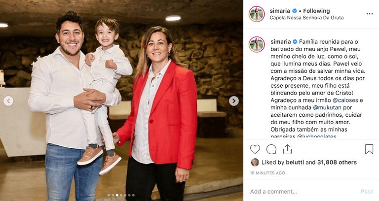 Simaria e família (Foto: Instagram/Reprodução) Simaria e família (Foto: Instagram/Reprodução)