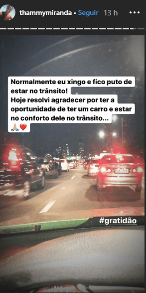 Thammy Miranda faz desabafo e agradece em seu Instagram na noite desta segunda-feira (Foto: reprodução) Thammy Miranda faz desabafo e agradece em seu Instagram na noite desta segunda-feira (Foto: reprodução)