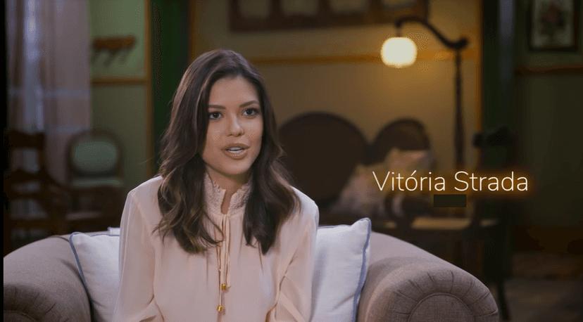 A atriz Vitória Strada deixou o elenco do quadro Dança dos Famosos na Globo. (Foto: Reprodução) A atriz Vitória Strada deixou o elenco do quadro Dança dos Famosos na Globo. (Foto: Reprodução)
