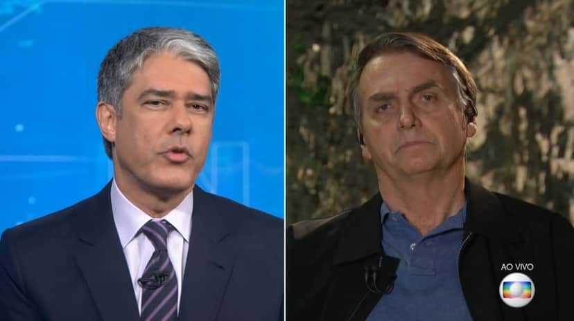 O jornalista William Bonner globo ao lado de Jair Bolsonaro (Foto: Montagem) O jornalista William Bonner globo ao lado de Jair Bolsonaro (Foto: Montagem)