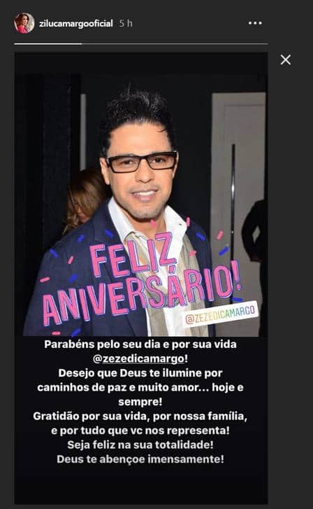 Zilu Godoi resolveu desejar felicitações para Zezé Di Camargo por mais um ano de vida (Foto: Reprodução/ Instagram) Zilu Godoi resolveu desejar felicitações para Zezé Di Camargo por mais um ano de vida (Foto: Reprodução/ Instagram)
