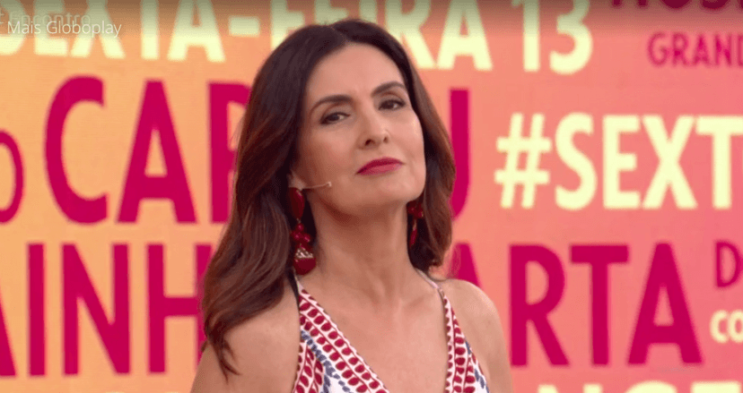 Fátima Bernardes foi vítima de gafe durante transmissão ao vivo do Rock in Rio (Foto: Reprodução) Fátima Bernardes foi vítima de gafe durante transmissão ao vivo do Rock in Rio (Foto: Reprodução)