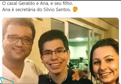 Geraldo Luis, seu filho Pedro e sua ex-mulher, Milena, Silvio Santos, SBT (Foto: Reprodução) Geraldo Luis, seu filho Pedro e sua ex-mulher, Milena, Silvio Santos, SBT (Foto: Reprodução)