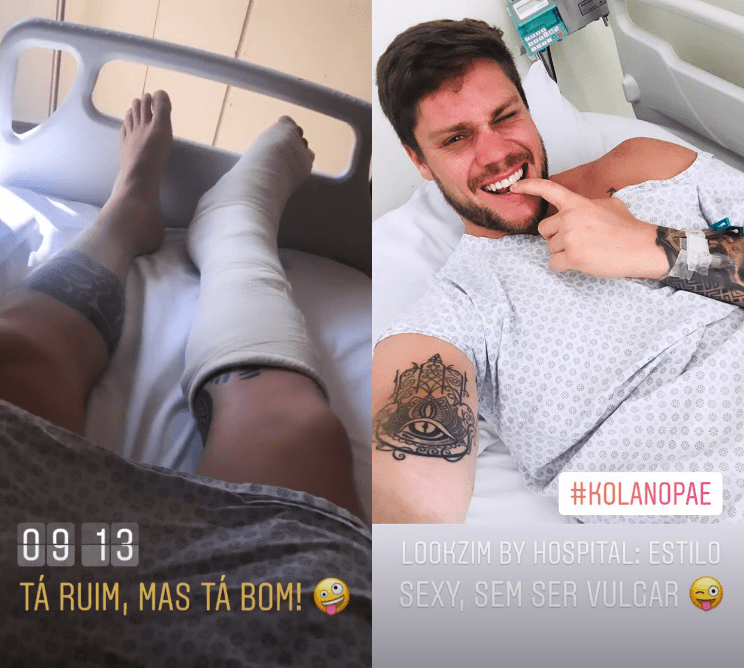 Ex-participante do BBB Breno Simões fraturou o tornozelo (Foto: Reprodução/ Instagram) Ex-participante do BBB Breno Simões fraturou o tornozelo (Foto: Reprodução/ Instagram)