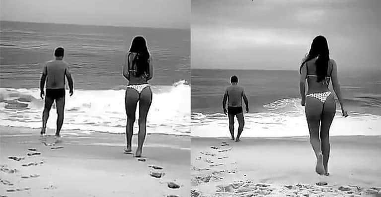Bruna Marquezine curtiu a praia com os pais. Foto: Reprodução Bruna Marquezine curtiu a praia com os pais. Foto: Reprodução