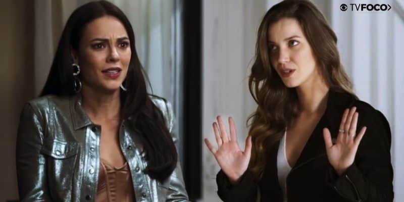Em foto montagem feita pelo site TV Foco, Vivi (Paolla Oliveira) e Fabiana (Nathalia Dill) se encaram em discussão em cena de A Dona do Pedaço Em foto montagem feita pelo site TV Foco, Vivi (Paolla Oliveira) e Fabiana (Nathalia Dill) se encaram em discussão em cena de A Dona do Pedaço