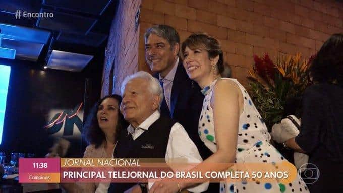 Encontro com Fátima Bernardes exibe momento raríssimo de William Bonner com a esposa Natasha Dantas. Foto: Reprodução/Globo Encontro com Fátima Bernardes exibe momento raríssimo de William Bonner com a esposa Natasha Dantas. Foto: Reprodução/Globo
