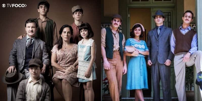 Todos os filhos do casal Julio e Lola de Éramos Seis em suas duas fases Da Globo (Foto: Montagem/TV Foco) Todos os filhos do casal Julio e Lola de Éramos Seis em suas duas fases Da Globo (Foto: Montagem/TV Foco)