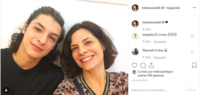 Helena Ranaldi ao lado do seu filho, pedro Waddington (Foto: Reprodução / Instagram) Helena Ranaldi ao lado do seu filho, pedro Waddington (Foto: Reprodução / Instagram)