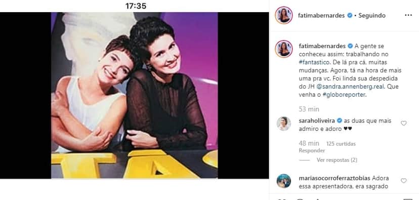 Fátima Bernardes e Sandra Annenberg Fátima Bernardes e Sandra Annenberg