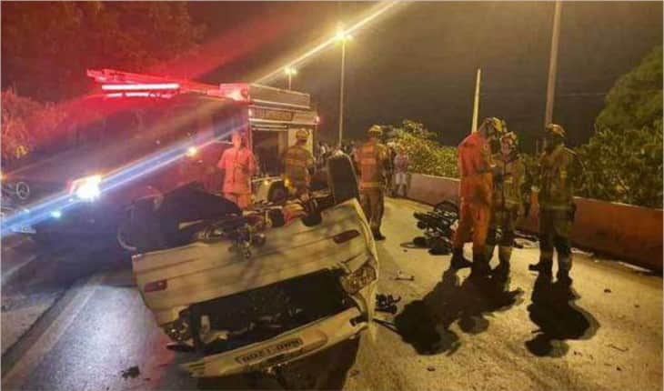 Acidente de carro com jogador de futebol Agenor Figueiredo, que veio a óbito (Foto: Reprodução) Acidente de carro com jogador de futebol Agenor Figueiredo, que veio a óbito (Foto: Reprodução)