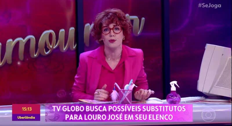 Cida Lamounier, interpretada por Jefferson Schroeder no Se Joga (Foto: Reprodução/Globoplay) Cida Lamounier, interpretada por Jefferson Schroeder no Se Joga (Foto: Reprodução/Globoplay)