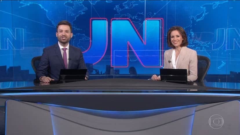 Os âncoras do Jornal Nacional deste sábado (Foto: Divulgação) Os âncoras do Jornal Nacional deste sábado (Foto: Divulgação)