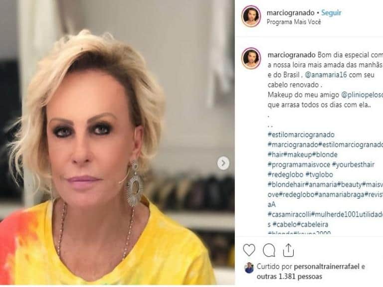 Apresentadora Ana Maria Braga repaginou os cabelos e foi aprovada pelas colegas com o novo visual (Divulgação/TV Globo) Apresentadora Ana Maria Braga repaginou os cabelos e foi aprovada pelas colegas com o novo visual (Divulgação/TV Globo)