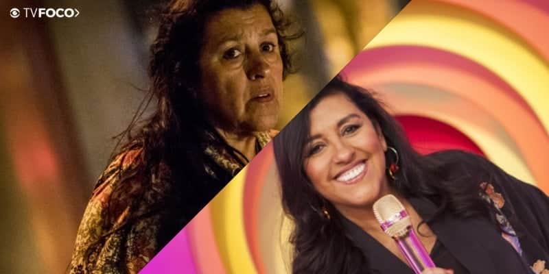 Foto montagem feita pelo TV Foco com a imagens de Regina Casé na novela Amor de Mãe e no programa Esquenta da Globo Foto montagem feita pelo TV Foco com a imagens de Regina Casé na novela Amor de Mãe e no programa Esquenta da Globo