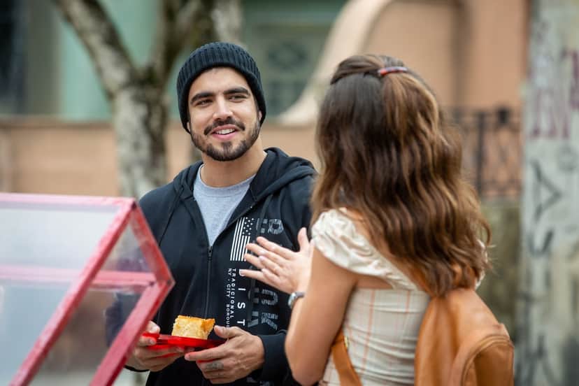 Rock e Joana em cena da novela das 21h, A Dona do Pedaço (Foto: Divulgação) Rock e Joana em cena da novela das 21h, A Dona do Pedaço (Foto: Divulgação)
