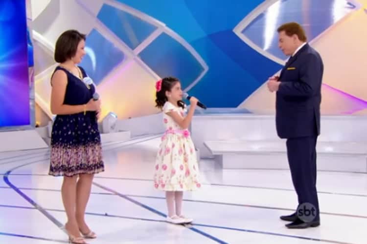 Silvio Santos fez pergunta a menina (Foto: Reprodução) Silvio Santos fez pergunta a menina (Foto: Reprodução)
