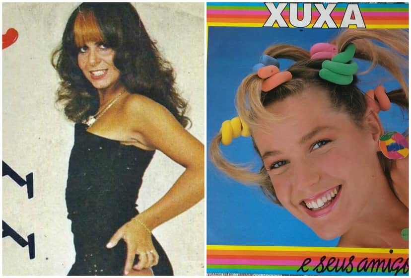 Gretchen e Xuxa em suas primeiras produções. Foto: Reprodução Gretchen e Xuxa em suas primeiras produções. Foto: Reprodução