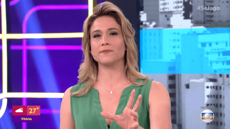 Fernanda Gentil tem passado por uma crise com a audiência do Se Joga (Foto: Reprodução/Globo) Fernanda Gentil tem passado por uma crise com a audiência do Se Joga (Foto: Reprodução/Globo)