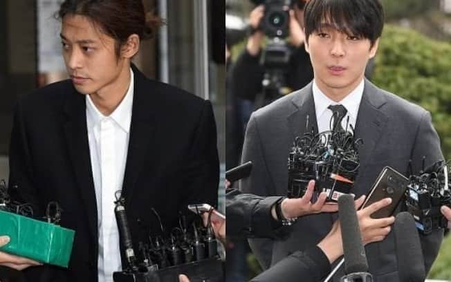 Jung Joon young e Choi Jong Hoon, são condenados por abuso sexual coletivo na Coreia do Sul (Foto: Reprodução) Jung Joon young e Choi Jong Hoon, são condenados por abuso sexual coletivo na Coreia do Sul (Foto: Reprodução)