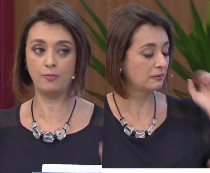 Catia Fonseca se emocionou muito ao vivo no Melhor da Tarde da Band (Foto reprodução) Catia Fonseca se emocionou muito ao vivo no Melhor da Tarde da Band (Foto reprodução)