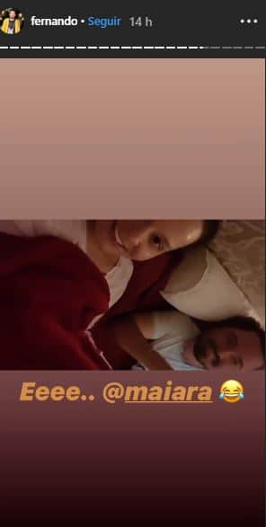 A famosa cantora sertaneja, Maiara e o namorado, Fernando Zor brincam nos stories (Foto: Reprodução/Instagram) A famosa cantora sertaneja, Maiara e o namorado, Fernando Zor brincam nos stories (Foto: Reprodução/Instagram)
