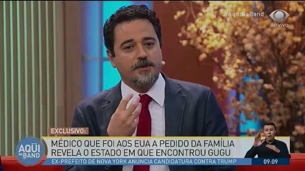 Guilherme Lepski deu detalhes sobre reação da mãe de Gugu diante da morte do filho (Foto: Reprodução/Band) Guilherme Lepski deu detalhes sobre reação da mãe de Gugu diante da morte do filho (Foto: Reprodução/Band)