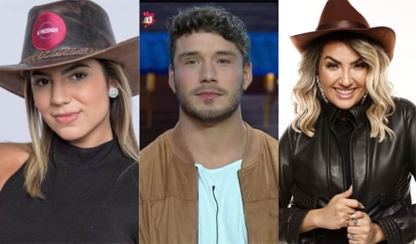 Hariany Almeida e Thayse Teixeira se enfrentam na Roça de A Fazenda e Lucas Viana é o 'Fazendeiro da Semana' que vai precisar indicar alguém de surpresa nesta quinta-feira, dinâmica que imita o BBB (Montagem: TV Foco) Hariany Almeida e Thayse Teixeira se enfrentam na Roça de A Fazenda e Lucas Viana é o 'Fazendeiro da Semana' que vai precisar indicar alguém de surpresa nesta quinta-feira, dinâmica que imita o BBB (Montagem: TV Foco)