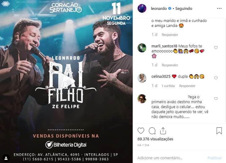 O famoso cantor sertanejo voltou a ser envolvido em polêmicas (Foto: Reprodução/Instagram) O famoso cantor sertanejo voltou a ser envolvido em polêmicas (Foto: Reprodução/Instagram)