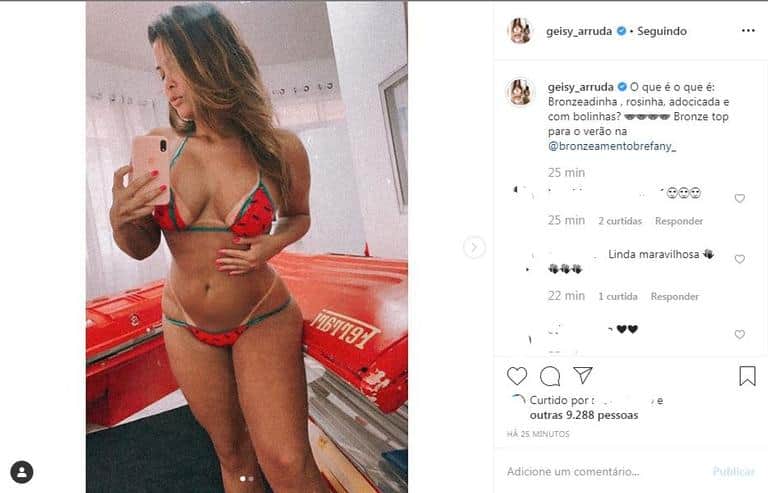 Geisy de fita (Reprodução/Instagram) Geisy de fita (Reprodução/Instagram)