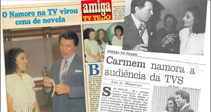 Participação de Silvio Santos na novela ganhou destaque em revista e jornais da época. (Foto: Reprodução/O Baú do Silvio/Blog Bia Sion) Participação de Silvio Santos na novela ganhou destaque em revista e jornais da época. (Foto: Reprodução/O Baú do Silvio/Blog Bia Sion)