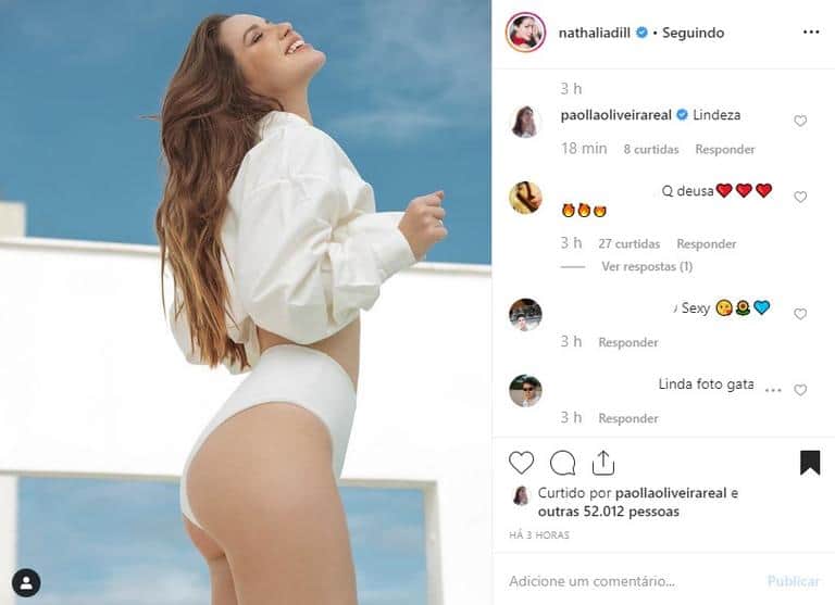 Nathalia Dill surpreende com clique ousado (Reprodução/Instagram) Nathalia Dill surpreende com clique ousado (Reprodução/Instagram)