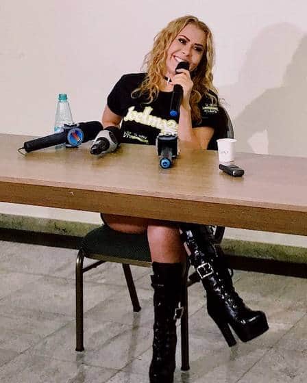 Joelma na coletiva de imprensa da gravação de seu DVD Foto: Reprodução/Instagram Joelma na coletiva de imprensa da gravação de seu DVD Foto: Reprodução/Instagram