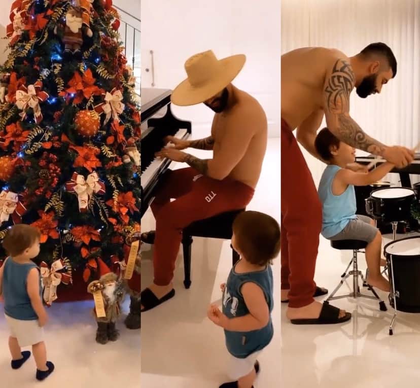 Gusttavo Lima e os filhos Gusttavo Lima e os filhos