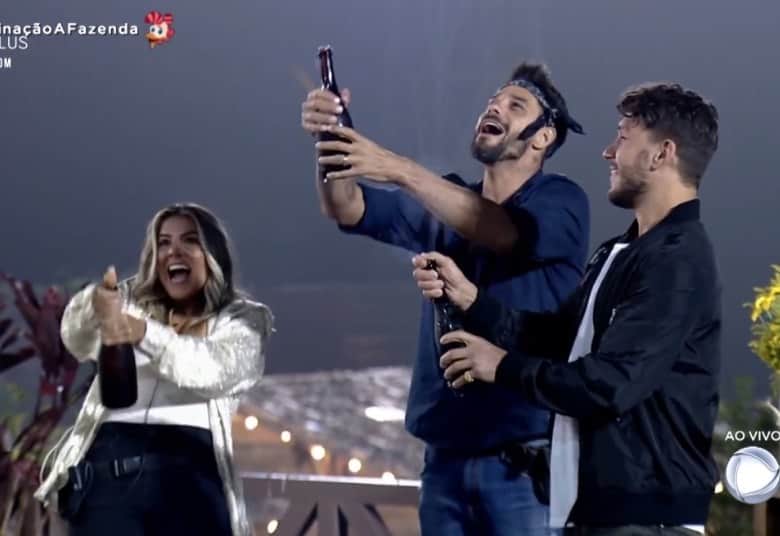 Hariany Almeida, Lucas Viana e Diego Grossi se enfrentaram na final de A Fazenda (Foto: Reprodução/PlayPlus) Hariany Almeida, Lucas Viana e Diego Grossi se enfrentaram na final de A Fazenda (Foto: Reprodução/PlayPlus)